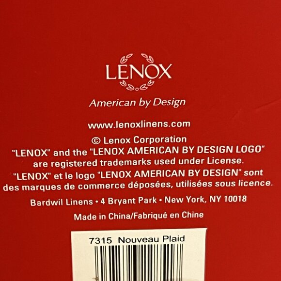 Set of 4 Lenox Nouveau Tartan Plaid Napkin Rings Gold Rim New - Picture 4 of 6
